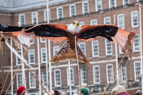 Metrobus campaigners take their protest to city centre. Bristol, UK